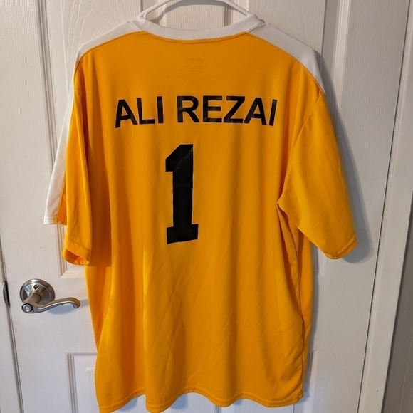 Ali Rezai #1 Orange Soccer Jersey Pamir‎ FC Size XL - Picture 3 of 5